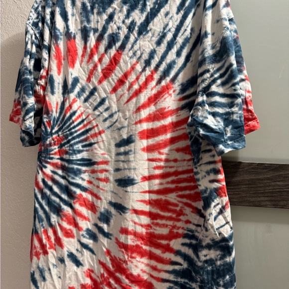 Tie-Dye Short Sleeve Tee - Red and Blue - Picture 2 of 3